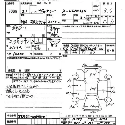 Toyota VOXY  с аукциона в Японии