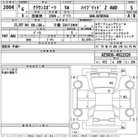 Toyota CROWN SPORT лот № 2004 оценка 5  с аукциона в Японии 2