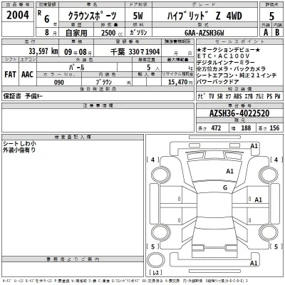 Toyota CROWN SPORT  с аукциона в Японии