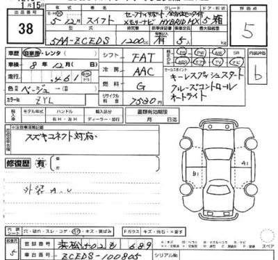 Suzuki SWIFT  с аукциона в Японии