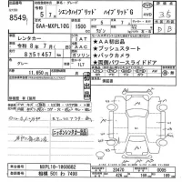 Toyota SIENTA лот № 8549 оценка 3.5  с аукциона в Японии 11