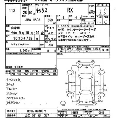 Nissan KIX  с аукциона в Японии