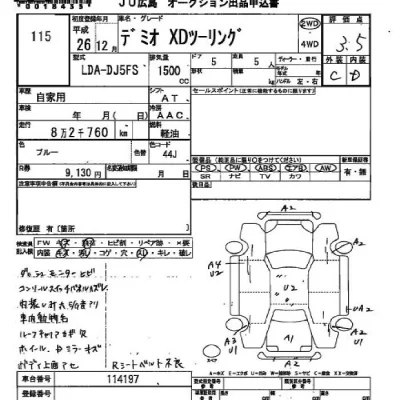 Mazda DEMIO  с аукциона в Японии