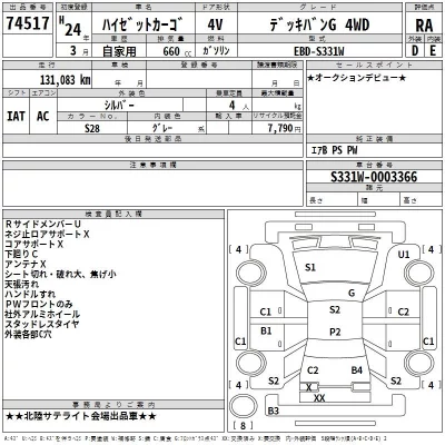 Daihatsu HIJET VAN  с аукциона в Японии