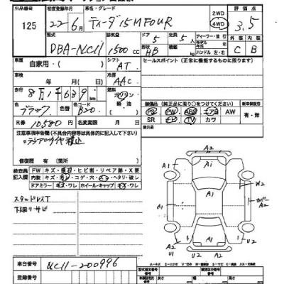 Nissan TIIDA  с аукциона в Японии