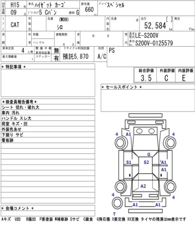Daihatsu HIJET VAN  с аукциона в Японии