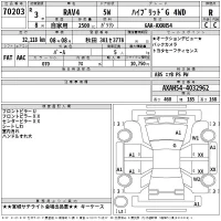 Toyota RAV4 лот № 70203 оценка R  с аукциона в Японии 2