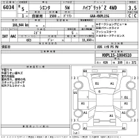 Toyota SIENTA лот № 6034 оценка 3.5  с аукциона в Японии 2