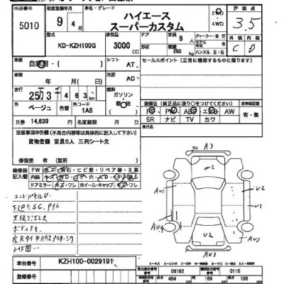 Toyota HIACE  с аукциона в Японии