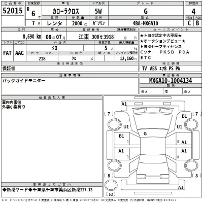 Toyota COROLLA CROSS  с аукциона в Японии