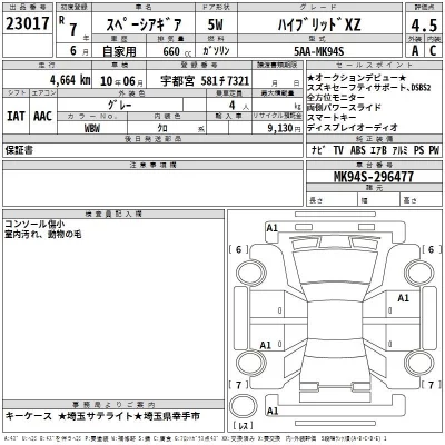 Suzuki SPACIA GEAR  с аукциона в Японии