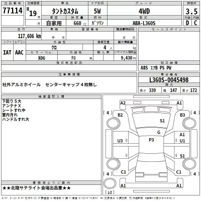 Daihatsu TANTO  с аукциона в Японии
