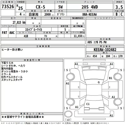 Mazda CX-5  с аукциона в Японии