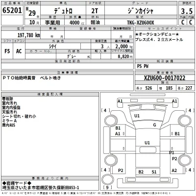 Hino DUTRO  с аукциона в Японии