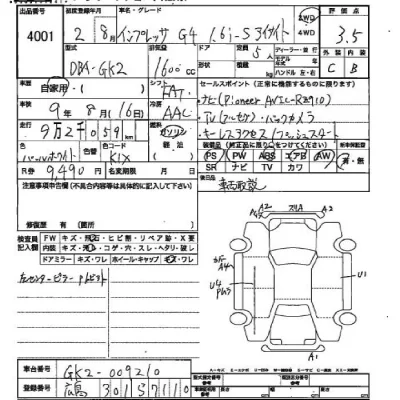 Subaru IMPREZA G4  с аукциона в Японии