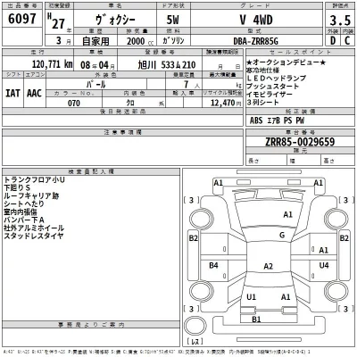 Toyota VOXY  с аукциона в Японии