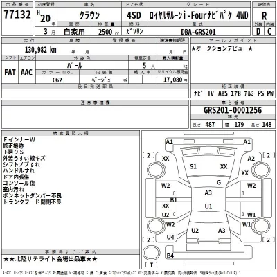 Toyota CROWN  с аукциона в Японии