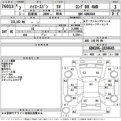 Toyota HIACE VAN  с аукциона в Японии