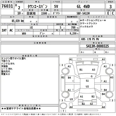 Toyota TOWN ACE VAN  с аукциона в Японии