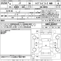 Toyota NOAH лот № 25250 оценка 4  с аукциона в Японии 2
