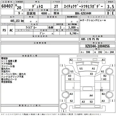 Hino DUTRO  с аукциона в Японии