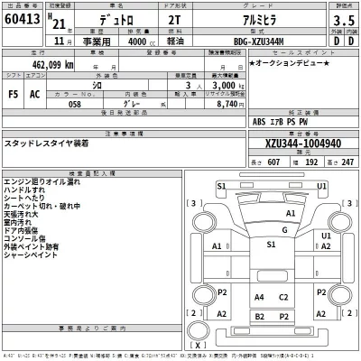 Hino DUTRO  с аукциона в Японии
