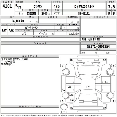 Toyota CROWN  с аукциона в Японии