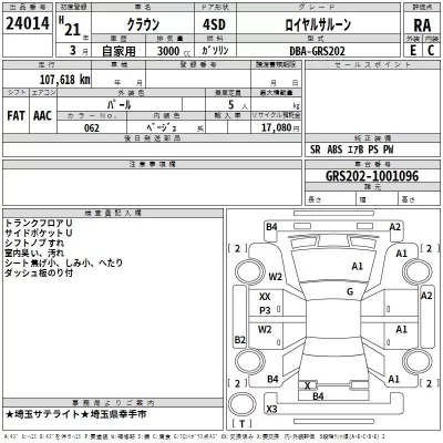 Toyota CROWN  с аукциона в Японии