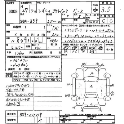 Subaru LEGACY OUTBACK  с аукциона в Японии