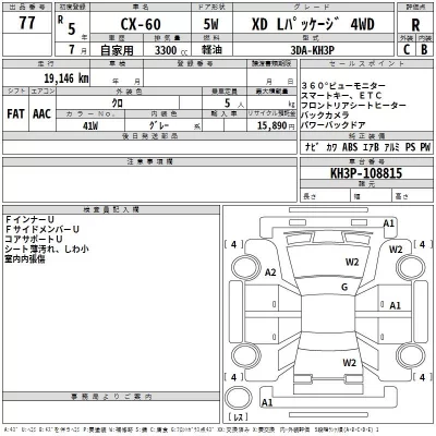 Mazda CX-60  с аукциона в Японии
