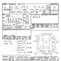 Honda VAMOS лот № 3034 оценка R  с аукциона в Японии 7