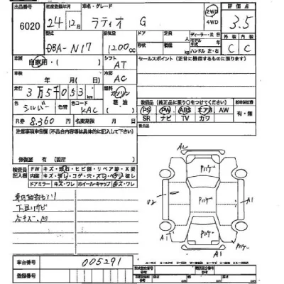 Nissan LATIO  с аукциона в Японии