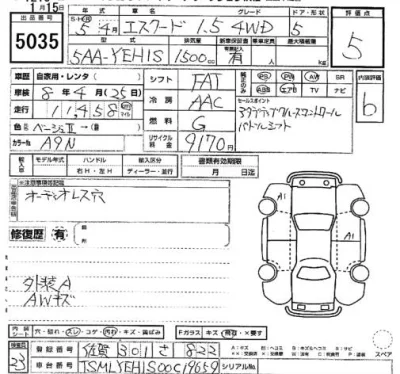 Suzuki ESCUDO  с аукциона в Японии