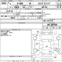 Honda N WGN лот № 3563 оценка 3.5  с аукциона в Японии 2