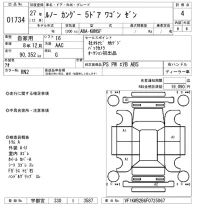 Renault KANGOO лот № 1734 оценка 4  с аукциона в Японии 8