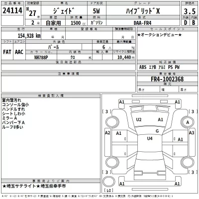 Honda JADE  с аукциона в Японии