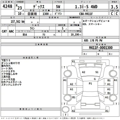Subaru DEX  с аукциона в Японии