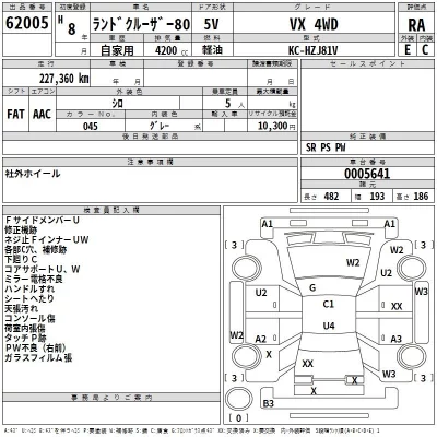 Toyota LAND CRUISER  с аукциона в Японии