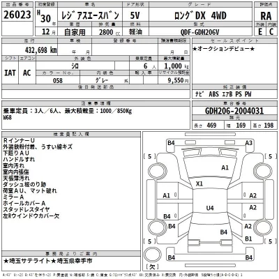 Toyota REGIUS ACE VAN  с аукциона в Японии