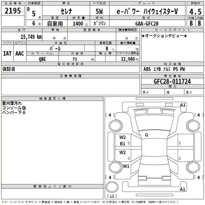 Nissan SERENA  с аукциона в Японии