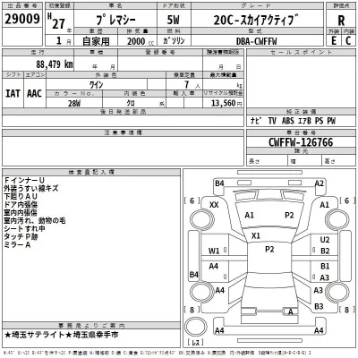 Mazda PREMACY  с аукциона в Японии