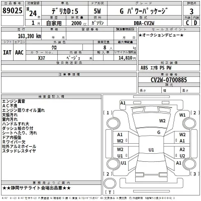 Mitsubishi DELICA D5  с аукциона в Японии
