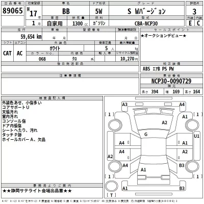 Toyota BB  с аукциона в Японии