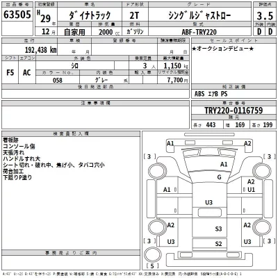 Toyota DYNA  с аукциона в Японии