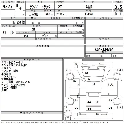 Subaru SAMBAR  с аукциона в Японии