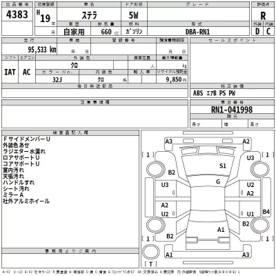Subaru STELLA  с аукциона в Японии