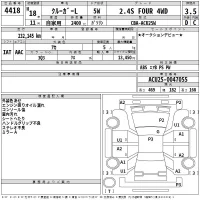 Toyota KLUGER лот № 4418 оценка 3.5  с аукциона в Японии 2