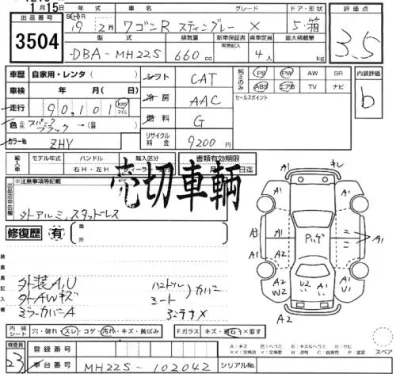 Suzuki WAGON R  с аукциона в Японии