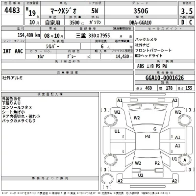 Toyota MARK X ZIO  с аукциона в Японии