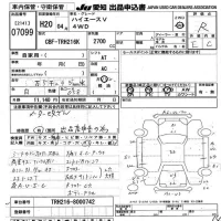 Toyota HIACE VAN лот № 7099 оценка R  с аукциона в Японии 9